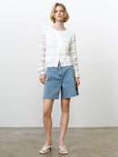 Krista Lace Mix Cardigan - Summer White