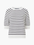 Mozart Stripe Jumper - Summer White/utility Blue