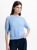 Lily Mozart High Neck Jumper - Pretty Blue