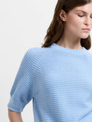 Lily Mozart High Neck Jumper - Pretty Blue