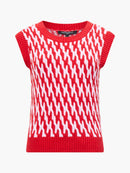 Klara Striped Sleeveless Jumper - Violet Pink/lipstick