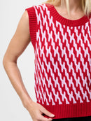 Klara Striped Sleeveless Jumper - Violet Pink/lipstick