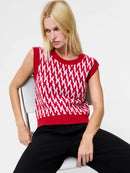 Klara Striped Sleeveless Jumper - Violet Pink/lipstick