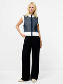Klara Sleeveless Jumper - Navy Winter White