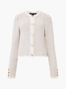 Janai Textured Cardigan - Winter White