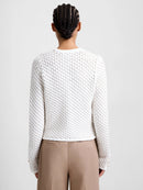 Janai Textured Cardigan - Winter White