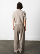 Kezia Mock Neck Top - Almond Neutral