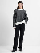 Jullie Round Neck Jumper - Blackout/winter White