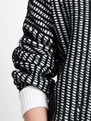 Jullie Round Neck Jumper - Blackout/winter White