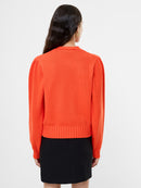 Varli Tie Neck Cardigan - Flame Orange
