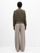 Lily Mozart Round Neck Jumper - Khaki Green
