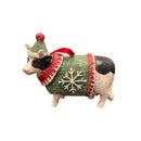 Christmas Cow Ornament With Hat