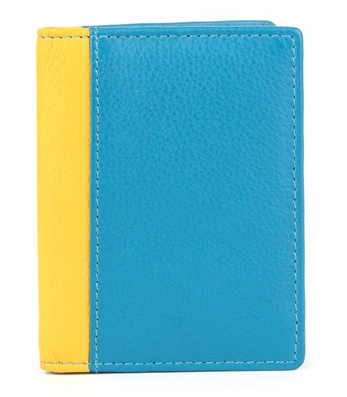 Credit Card Holder - Turquoise/yellow