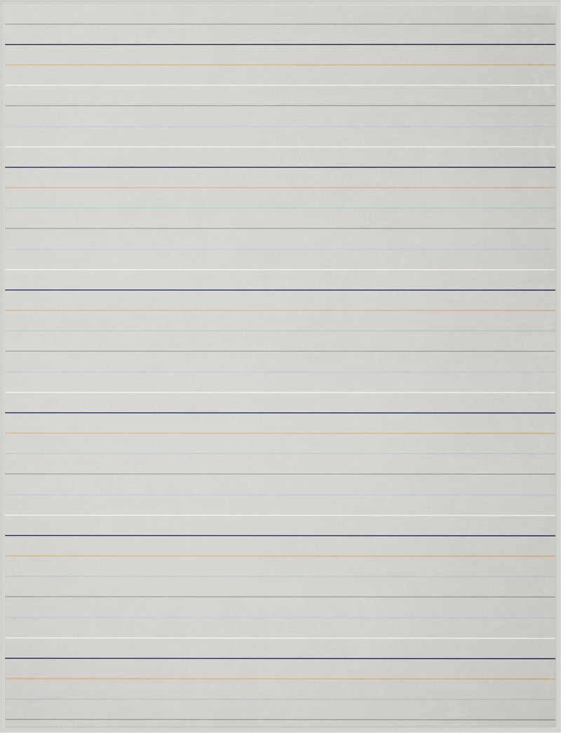 Cotton Rich Multi Stripe Blanket - Blue - 140x180