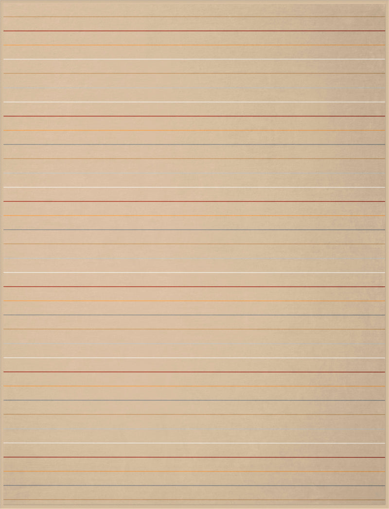 Cotton Rich Multi Stripe Blanket - Natural - 140x180