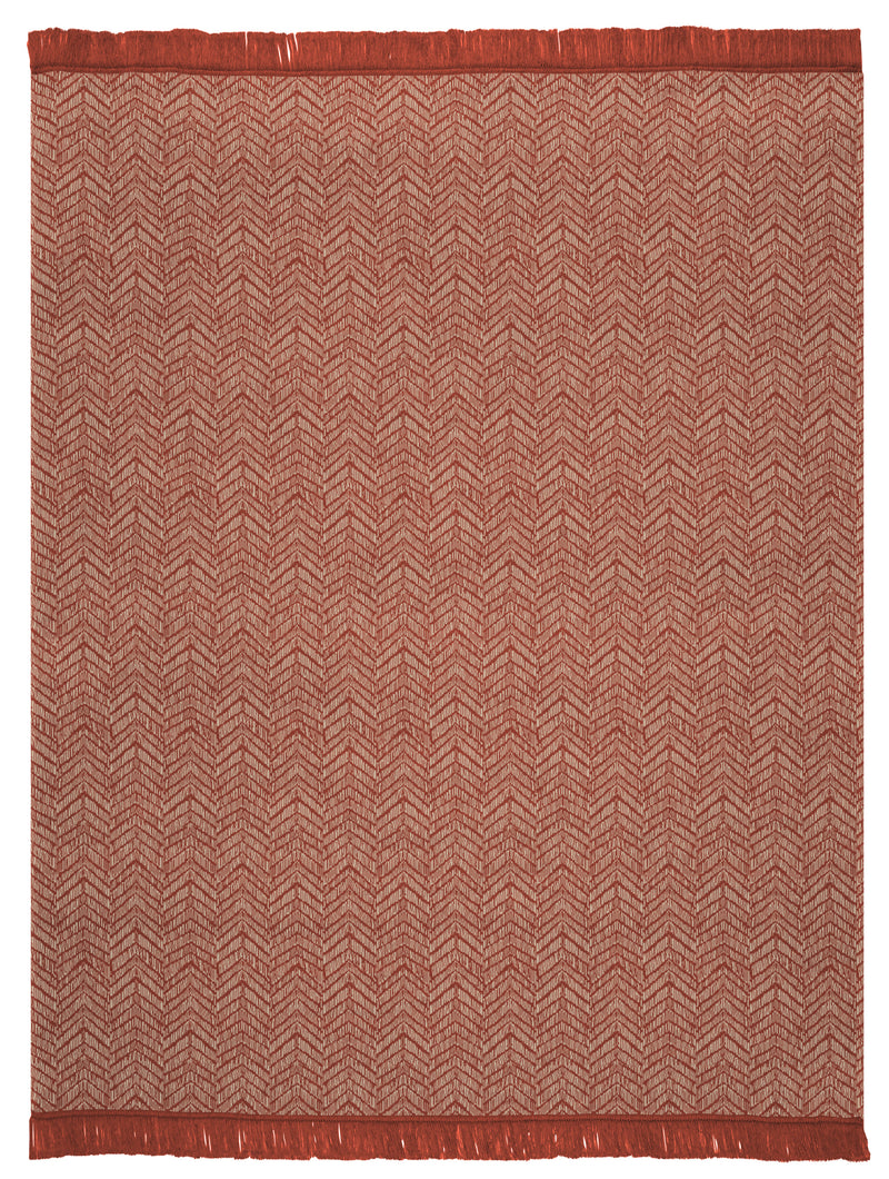 Chevron Terracotta Throw 140 x 180cm