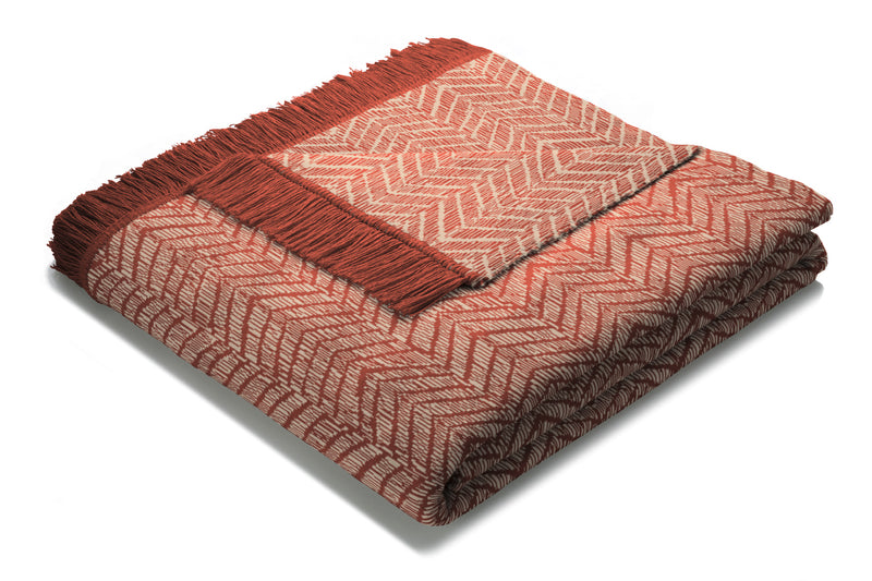 Chevron Terracotta Throw 140 x 180cm