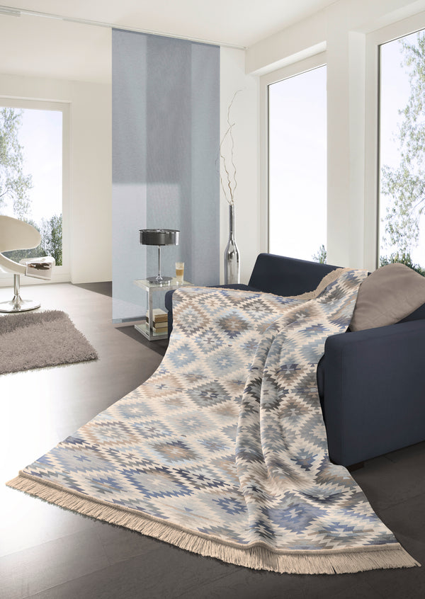 Aztec Blue Throw 140 x 180cm