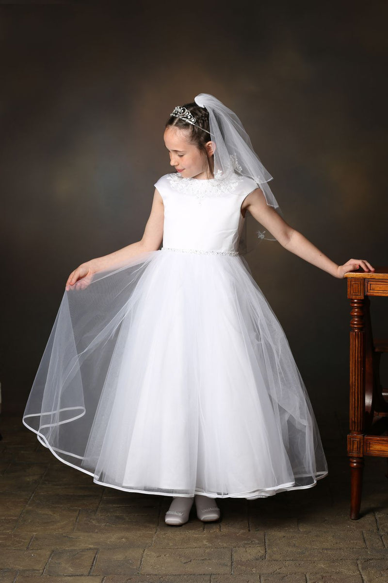 Jenna Communion Dress - White