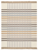 Cotton Rich Border Check Blanket - Natural - 140x180