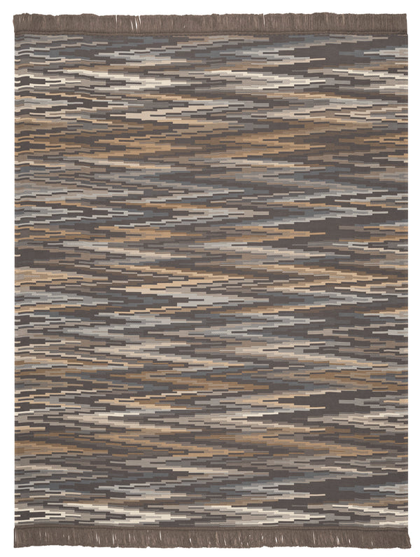 Cotton Rich Throw - Zig Zag Natural 140 x 180