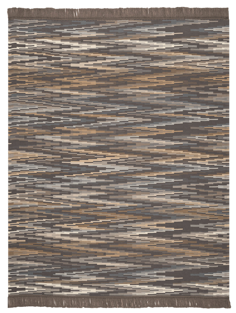 Cotton Rich Throw - Zig Zag Natural 140 x 180