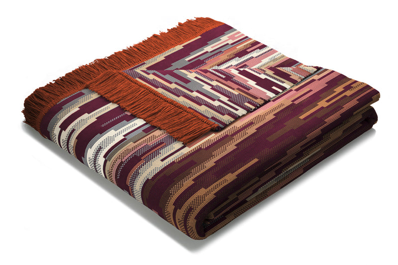 Cotton Rich Throw - Zig Zag Red 140 x 180