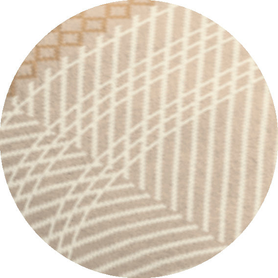 Cotton Rich Border Twill Blanket - Natural - 140x180