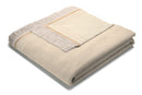 Cotton Rich Border Twill Blanket - Natural - 140x180