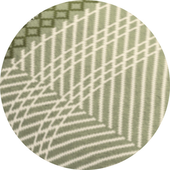 Cotton Rich Border Twill Blanket - Green - 140x180