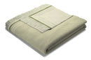 Cotton Rich Border Twill Blanket - Green - 140x180