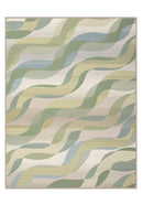 Cotton Rich Waves Blanket - Green - 140x180