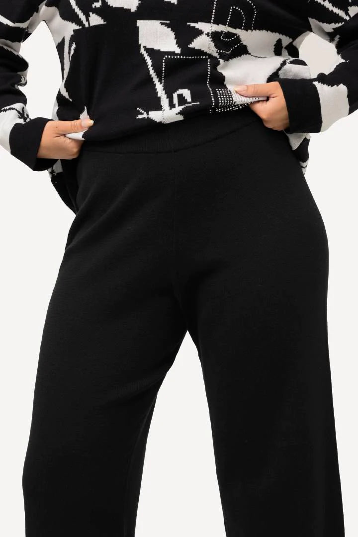 KNIT TROUSERS - Black