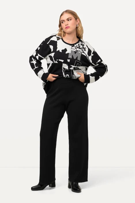 KNIT TROUSERS - Black