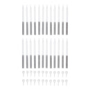 24 Silver Glitter Candles