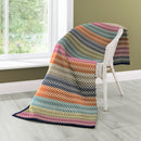 Cotton Rich Throw - Diamond Stripe 140 x 180