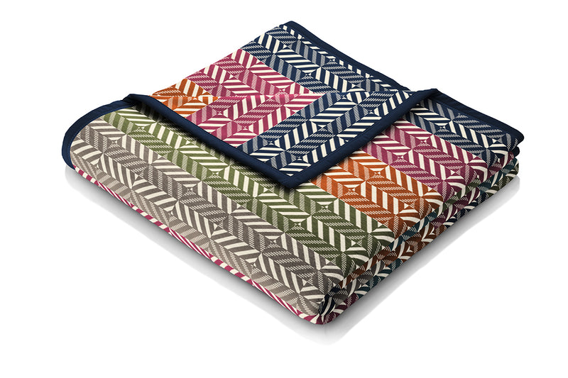 Cotton Rich Throw - Diamond Stripe 140 x 180