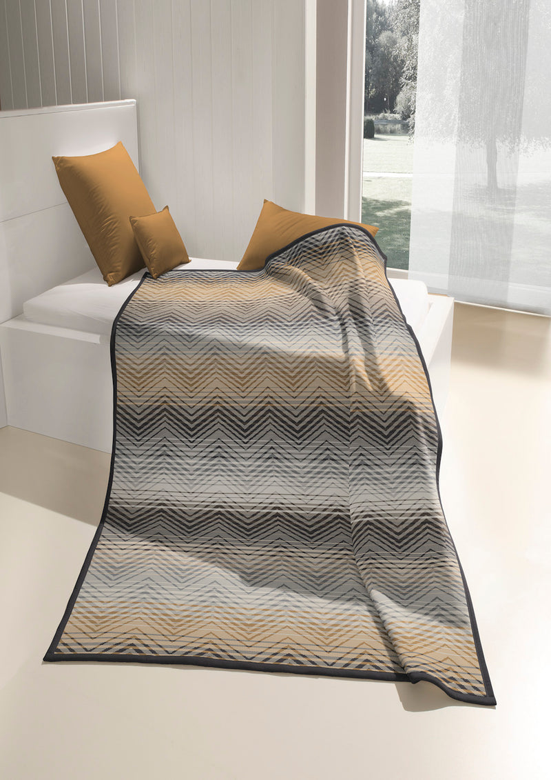 Cotton Rich Throw - Zig Zag Natural 140 x 180