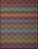 Cotton Rich Throw - Zig Zag Red 140 x 180
