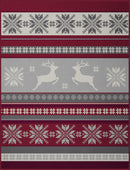 Cotton Rich Throw -  Snowflake Red 140 x 180
