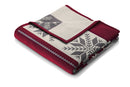 Cotton Rich Throw -  Snowflake Red 140 x 180
