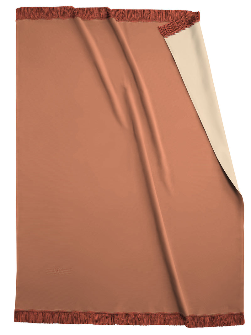 Cotton Rich Throw - Plain Burnt Orange 140 x 180