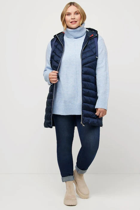 QUILTED GILET - Navy