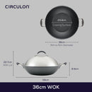 ScratchDefense Wok & Stainless Steel Lid - 36cm