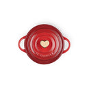 Petite Casserole with Gold Heart - Cerise