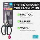 Gripz 21cm Serrated Kitchen Shears - Graphite