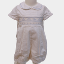 James Linen Romper - White