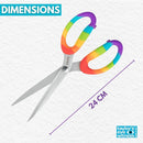 Gripz 24cm Household Scissors - Rainbow