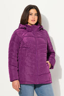 PURPLE QUILTED COAT - Purple