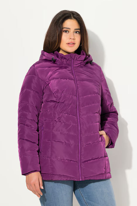 PURPLE QUILTED COAT - Purple